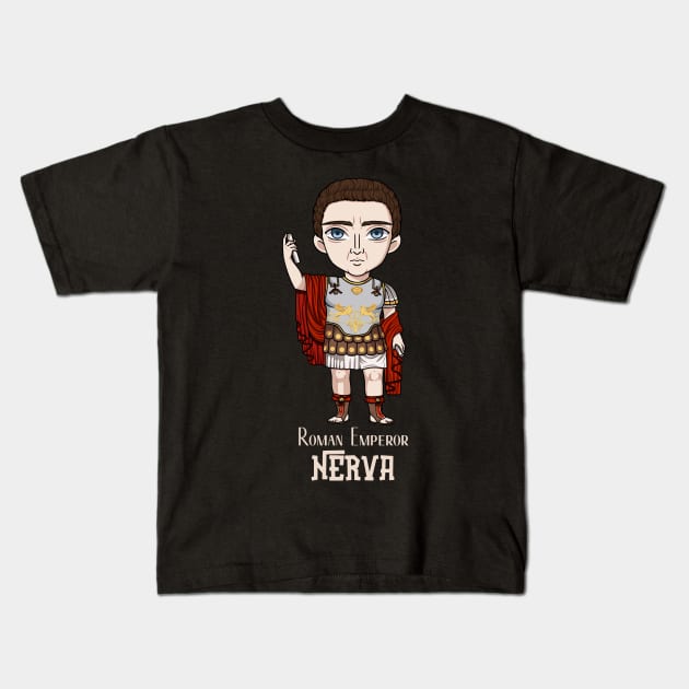 Emperor Nerva's Reign: A Majestic Design Celebrating a Time of Renewal Kids T-Shirt by Holymayo Tee